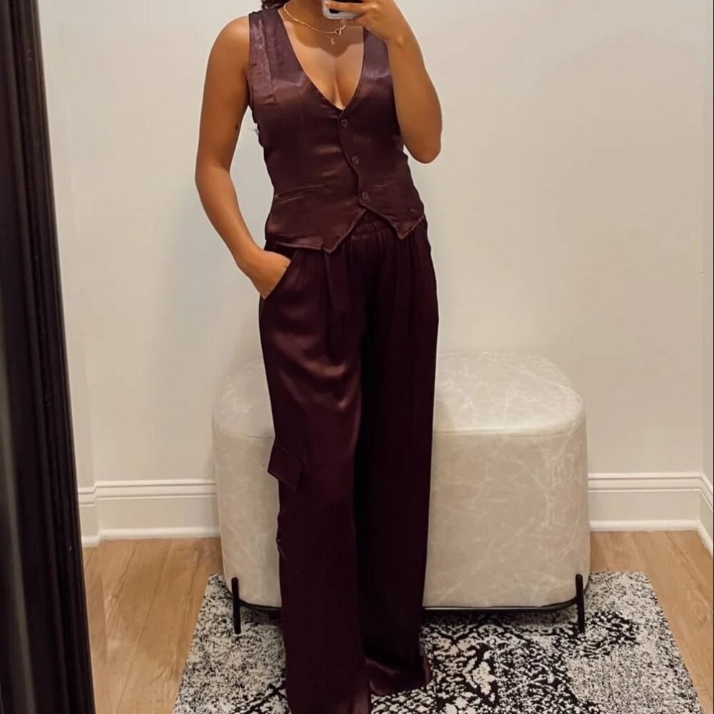 Young Fabulous & Broke Veda Vest and Finely Cargo Pant 2 Pc Set